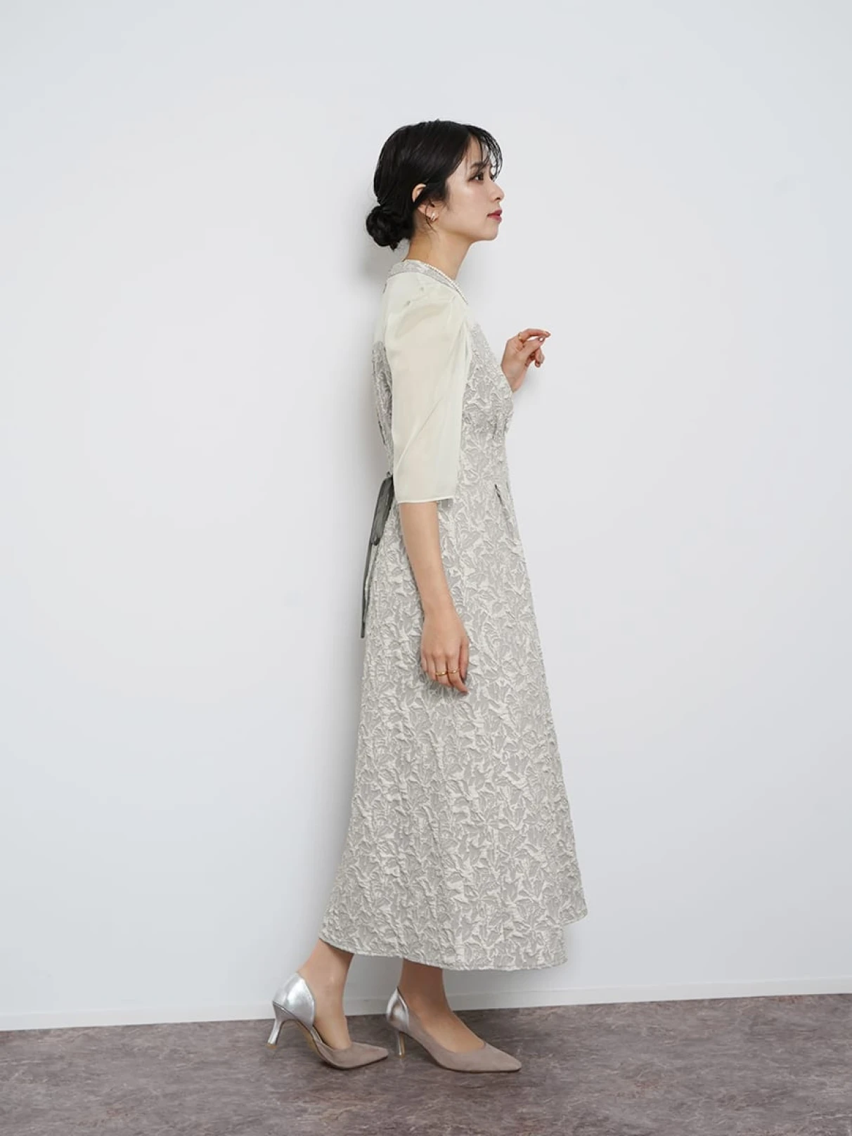 【美品】Rire Fete ふくれジャガードバックリボンドレス ブラック ce015-07163-01b.jpg?basethum=225