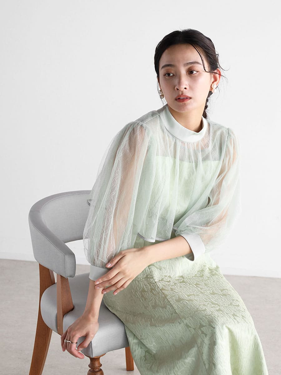 チュールボレロジャガードドレス YAMADAYA STORE チュールボレロジャガードドレス YAMADAYA STORE