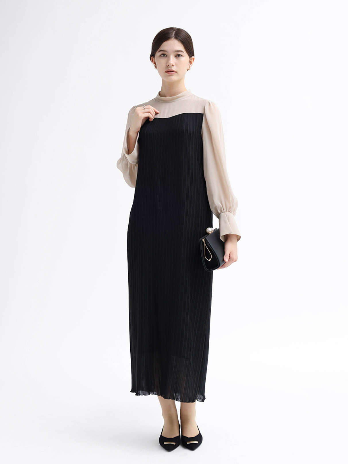 シアースリーブプリーツドレス - Rire Fete - petirobe｜YAMADAYA STORE