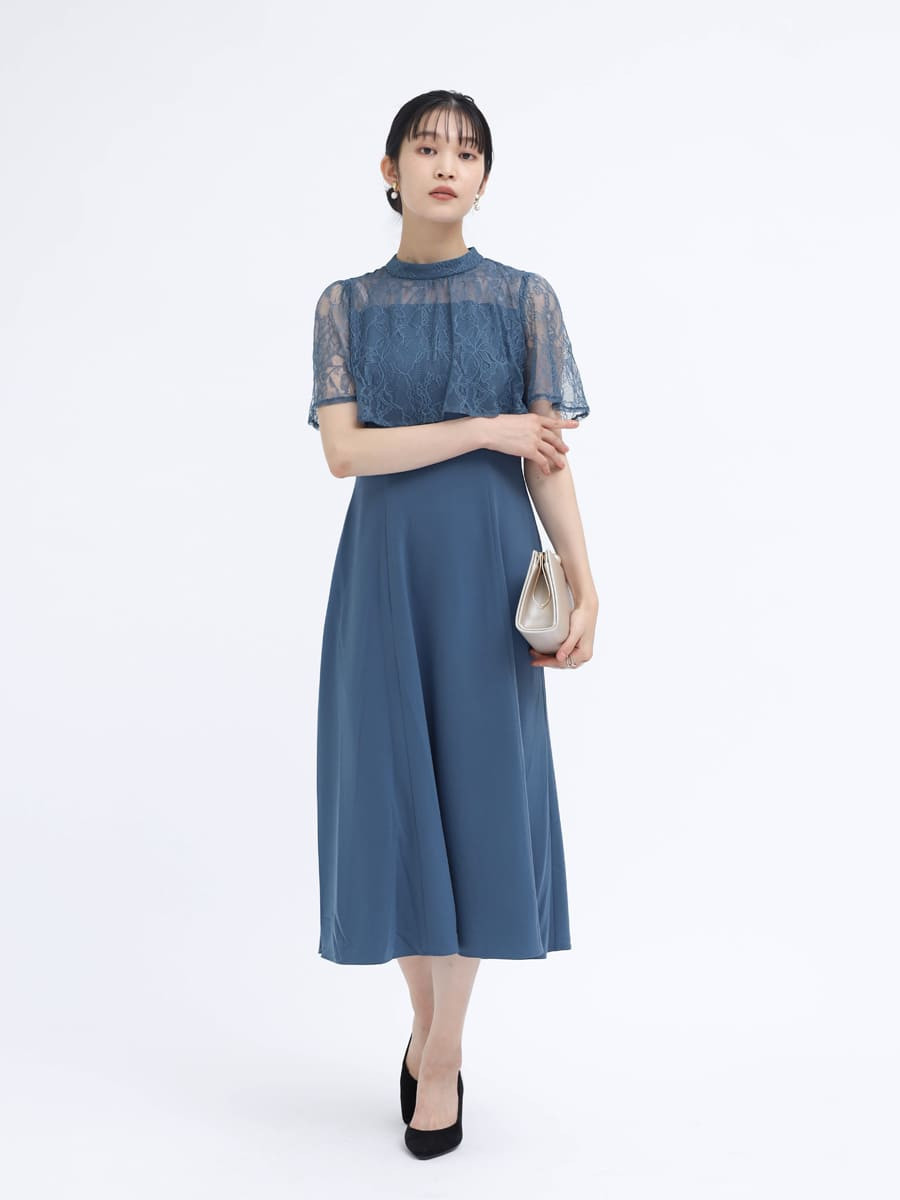 【今期新品未使用】ヤマダヤ　ケープライクレースワンピース　Rire Fete ケープライクレースワンピース - Rire Fete - petirobe