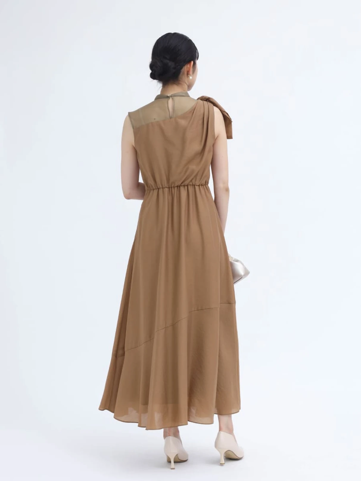 LORETA ワンショルダーリボンドレス LORETA ワンショルダーリボンドレス