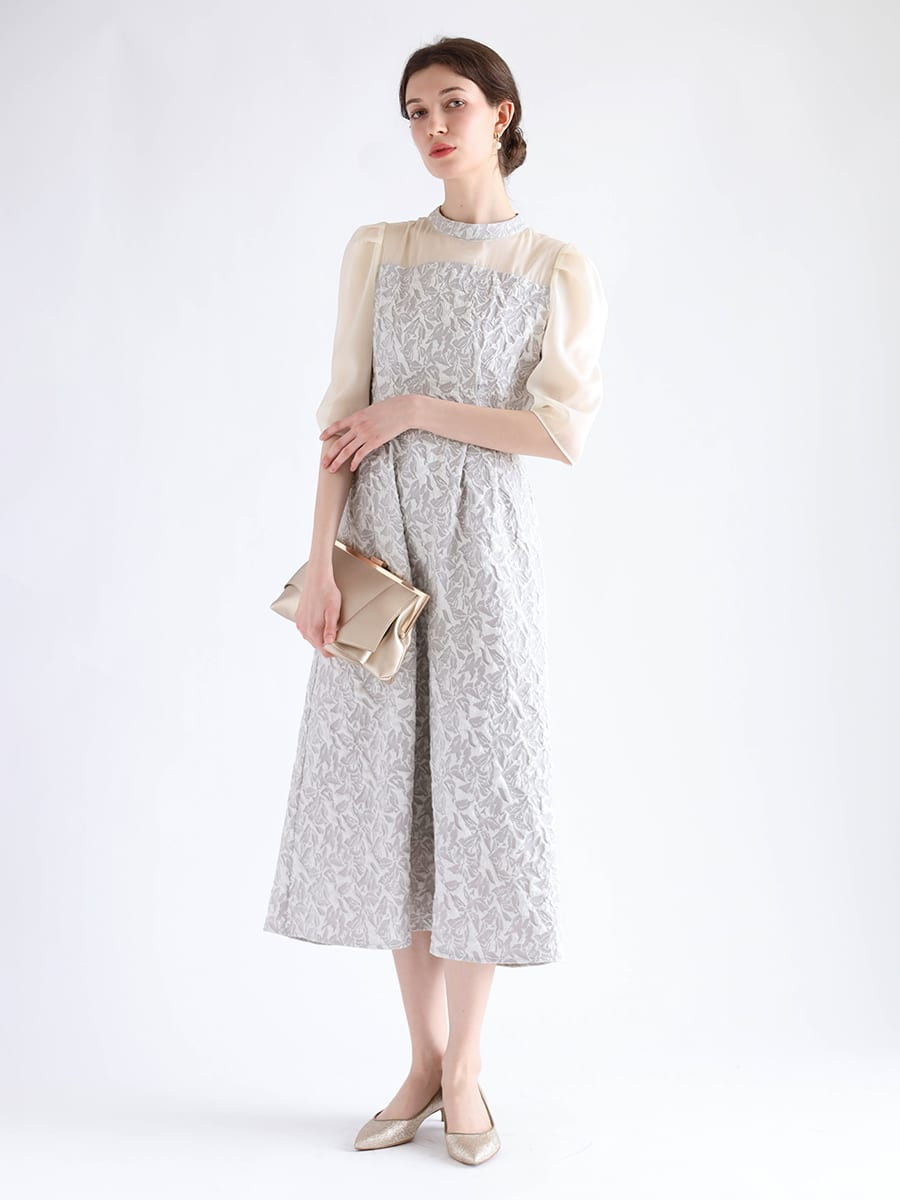 【未使用♡】RireFeteリルフェテ　ふくれジャガードバックリボンドレス　M ふくれジャガードバックリボンドレス - Rire Fete - petirobe