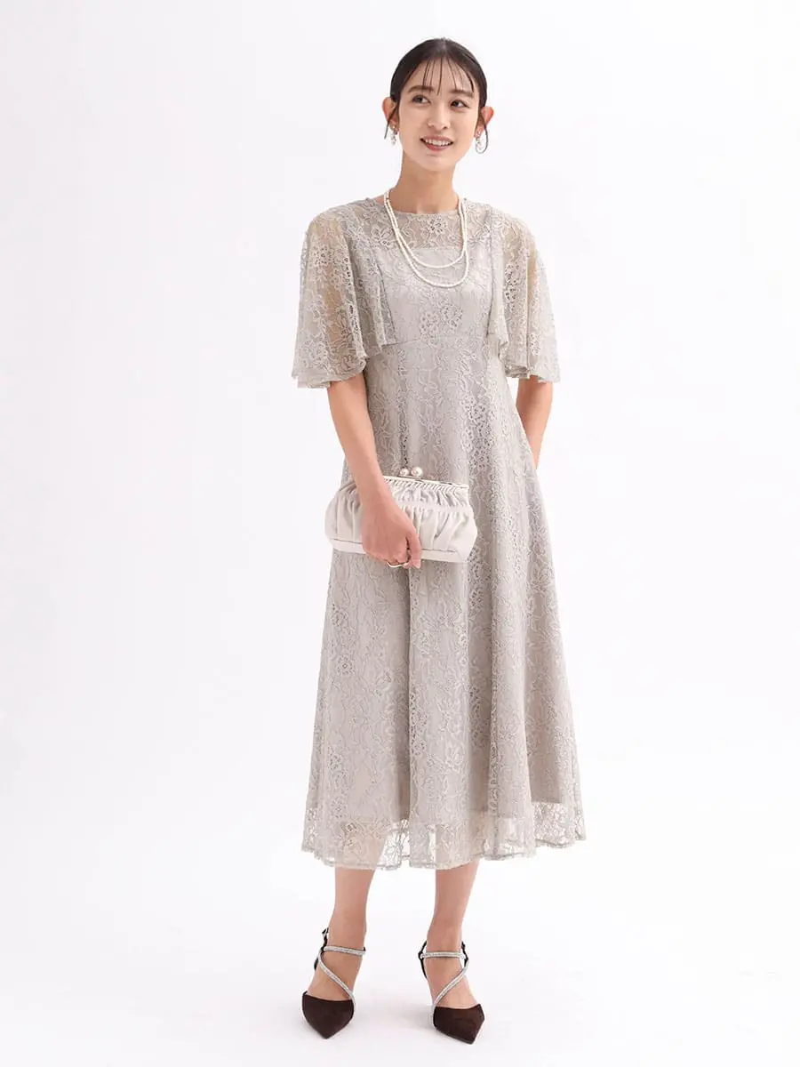 【今期新品未使用】ヤマダヤ　ケープライクレースワンピース　Rire Fete R04107EW00144_fw_thumbM.jpg