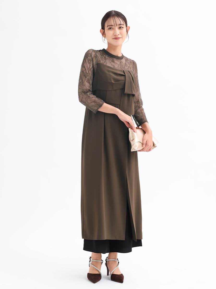 ヤマダヤ　Rire Fete レースオールインワン パンツドレス 新品定価33000円 ヤマダヤ スコットクラブ Rire Fete 2wayレース