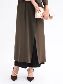 パンツレイヤードスリットドレス - Rire Fete - petirobe｜YAMADAYA STORE