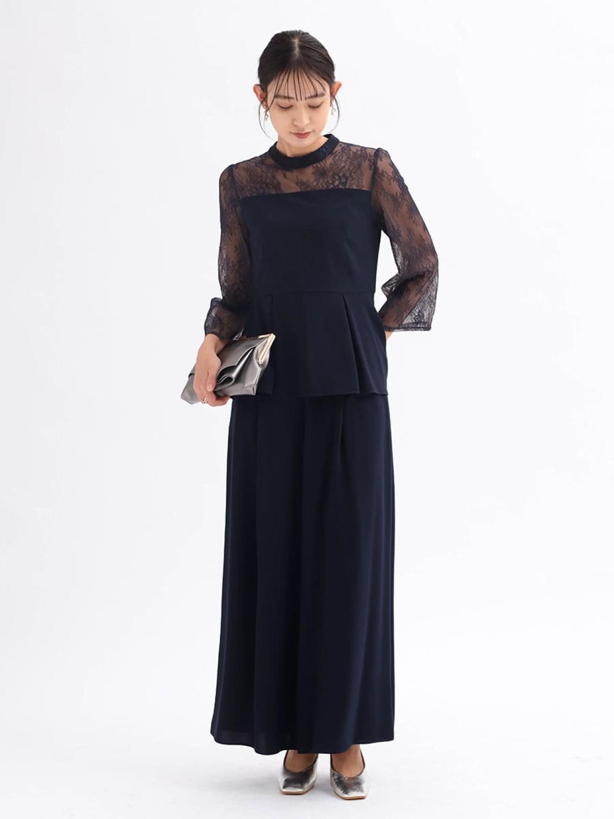 リルフェテ（Rire fete）/ペプラム切替ブラウス&パンツセットアップ ペプラム切替ブラウス＆パンツセットアップ - Rire Fete - petirobe