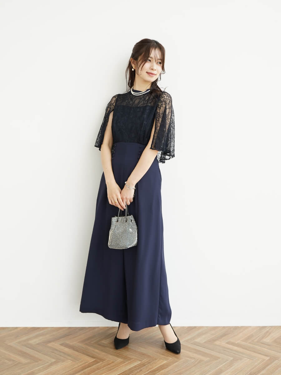 レースドッキングオールインワン(Navy)(Charcoal) YAMADAYA STORE レースドッキングオールインワン(Navy)(Charcoal) YAMADAYA STORE