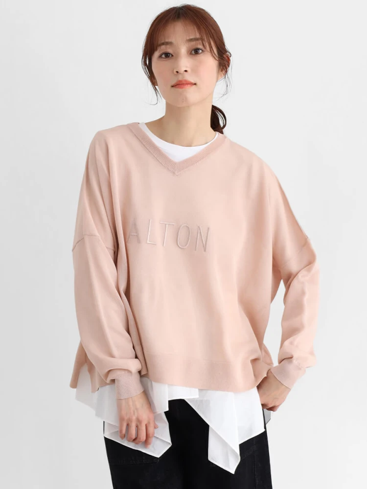 24AW CHLOE 100%cashmere ボウタイ付き 長袖セーター 2wayシアーワイドニット - CLOVE - CLOVE｜YAMADAYA STORE