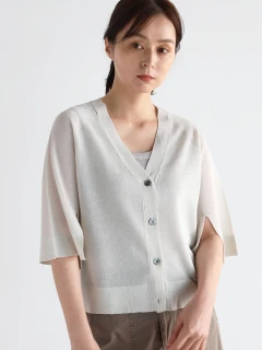 【新品未使用】ヤマダヤ　CLOVE バイカラーニットブルゾン　ダークグレー CLOVEのジャケット/アウターの商品一覧｜ファッション通販の