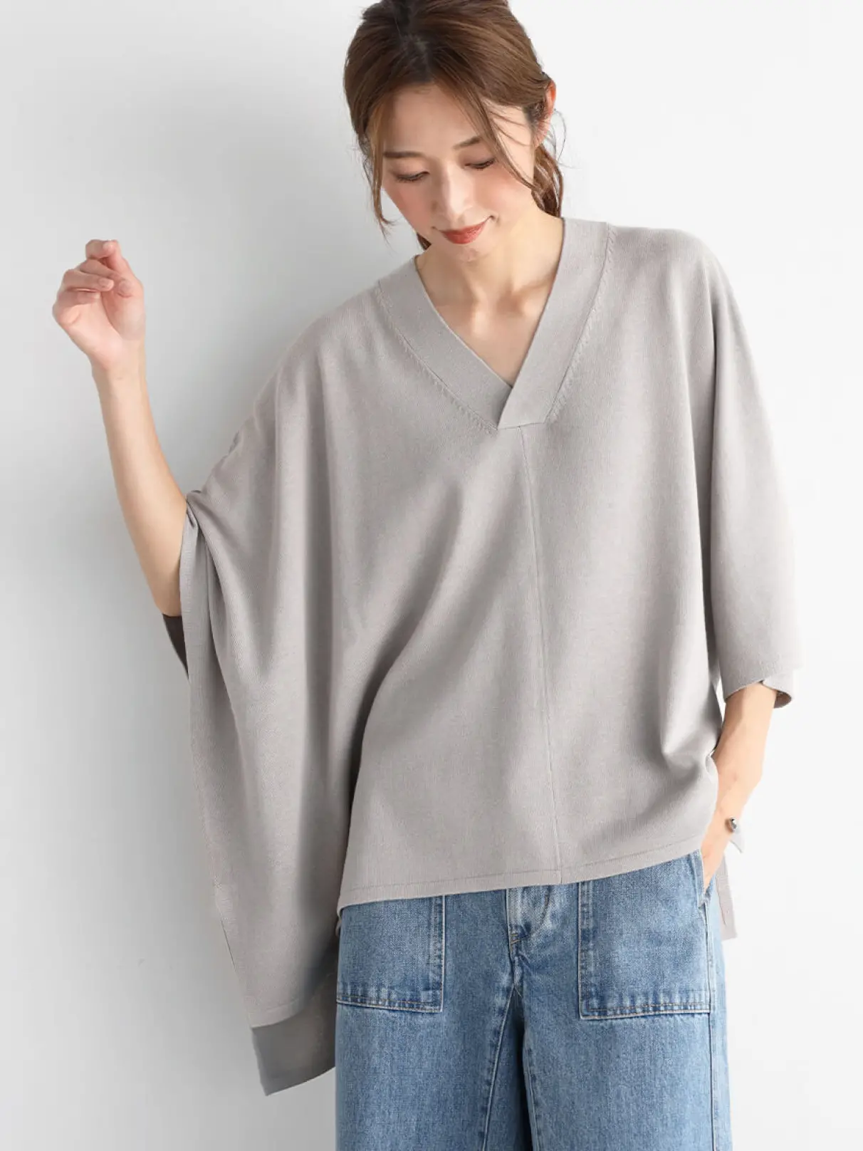 Vネックワイドシルエットニット - CLOVE - CLOVE｜YAMADAYA STORE