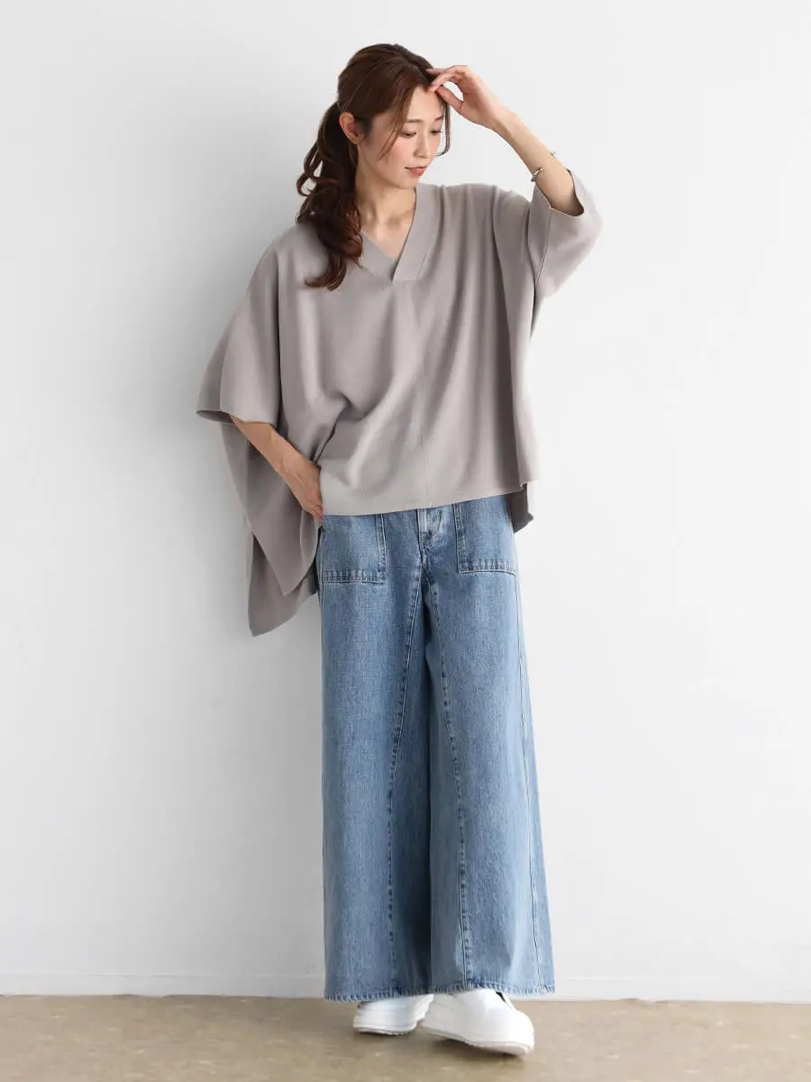 Vネックワイドシルエットニット - CLOVE - CLOVE｜YAMADAYA STORE