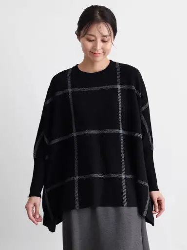 ドルマンチェックニットプルオーバー - CLOVE - CLOVE｜YAMADAYA STORE