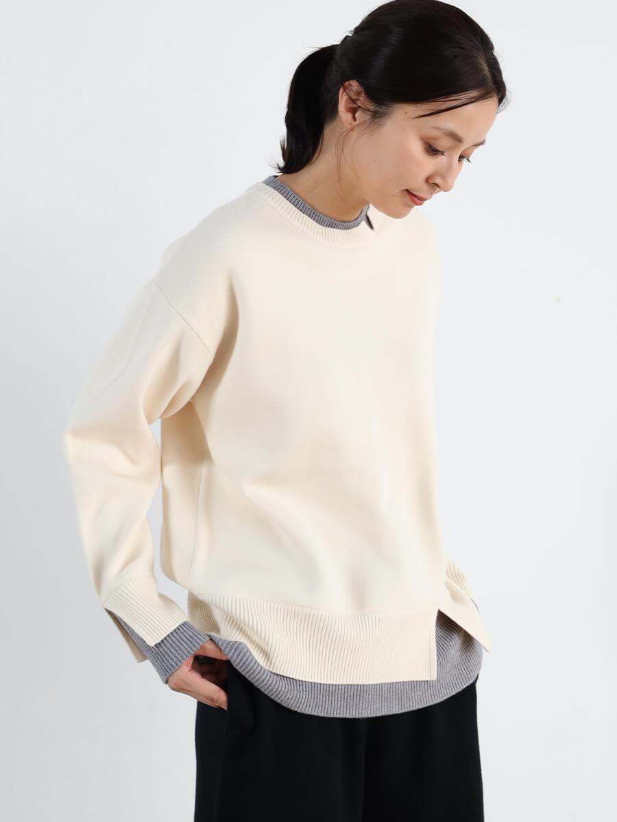 バイカラーデザインニット - CLOVE - CLOVE｜YAMADAYA STORE