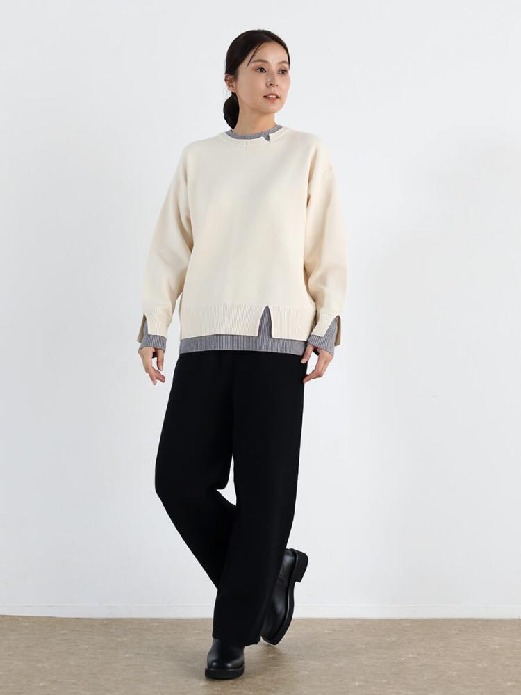 バイカラーデザインニット - CLOVE - CLOVE｜YAMADAYA STORE