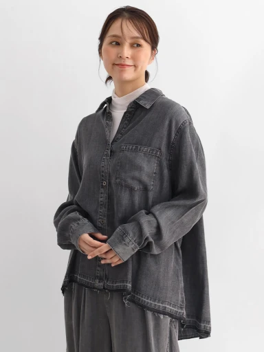 cocollo CLOVE ヴィンテージライクテンセルデニムシャツ 8_m.webp