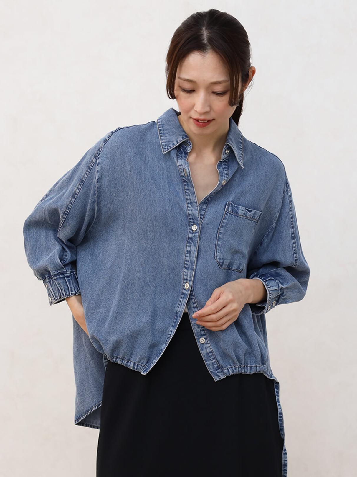 CLOVE ドッキングデザインテンセルデニムシャツ　ヤマダヤ ヴィンテージライクテンセルデニムシャツ - CLOVE - CLOVE｜YAMADAYA STORE