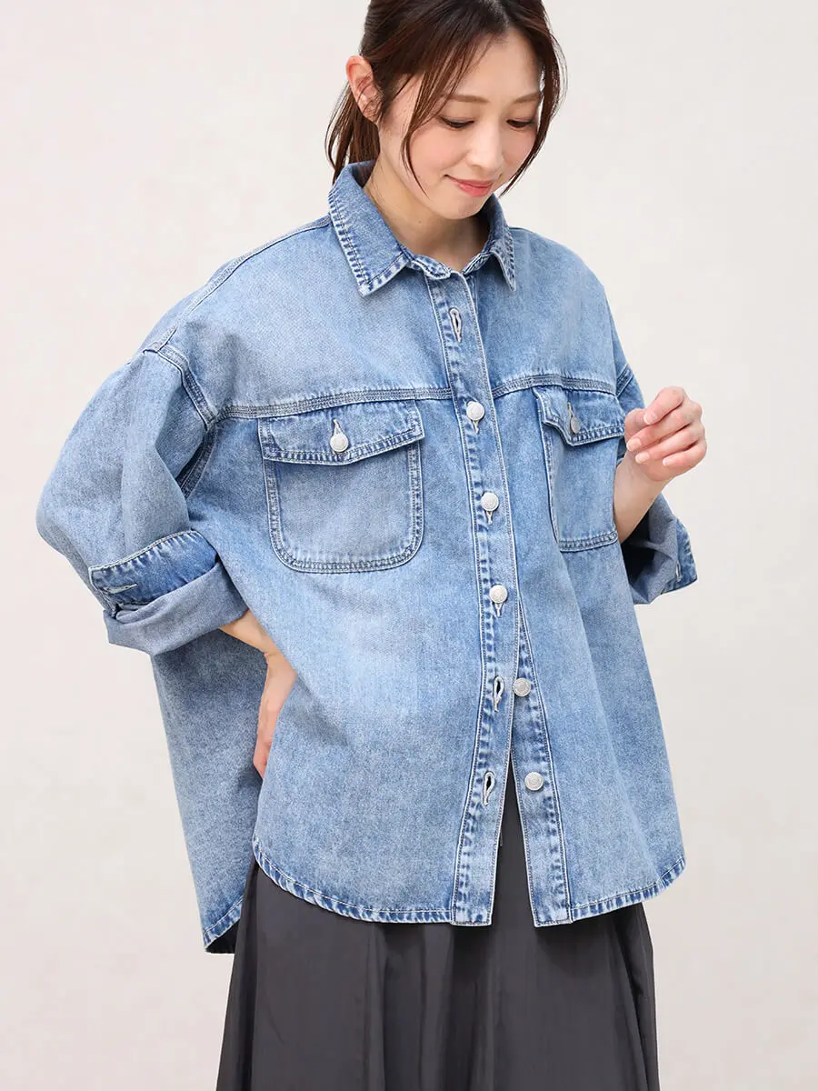 cocollo CLOVE ヴィンテージライクテンセルデニムシャツ ヴィンテージライクデニムシャツ - CLOVE - CLOVE｜YAMADAYA STORE