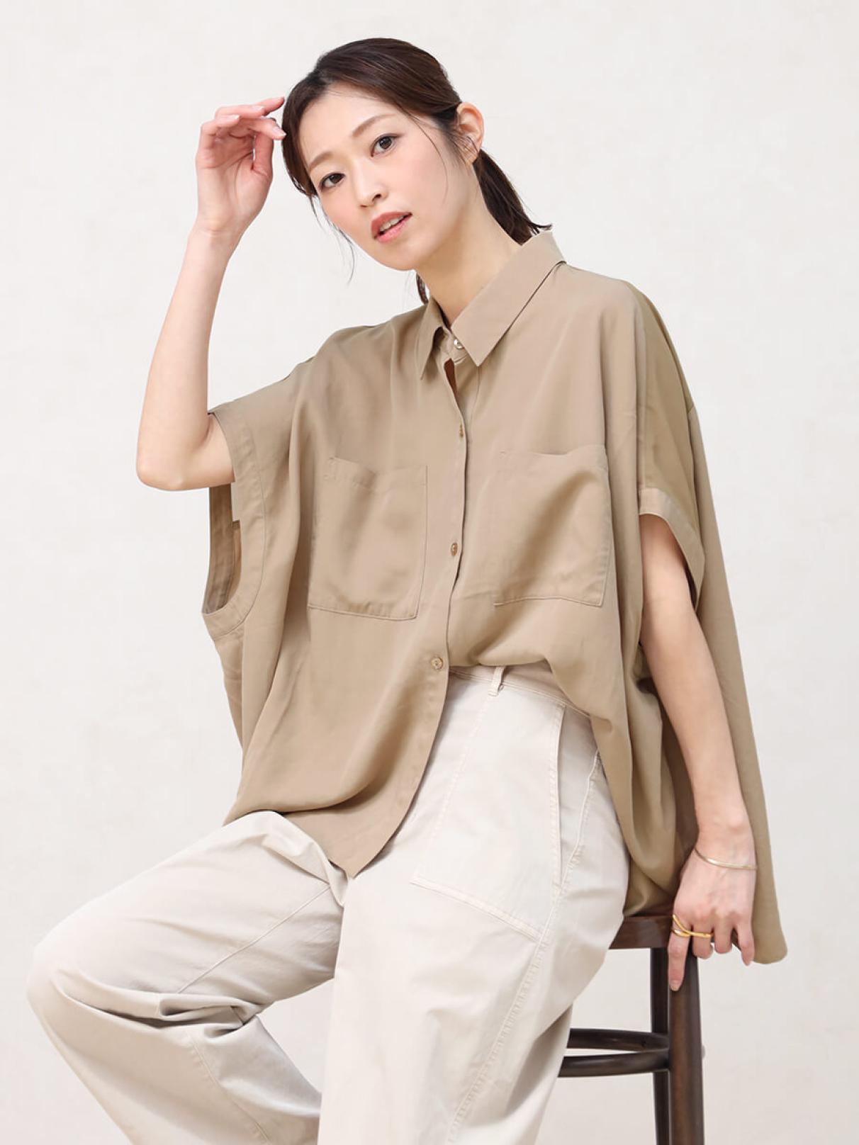 ドッキングデザインテンセルシャツ - CLOVE - CLOVE｜YAMADAYA STORE