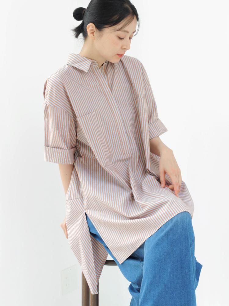 ギャザーストライプシャツ - CLOVE - CLOVE｜YAMADAYA STORE