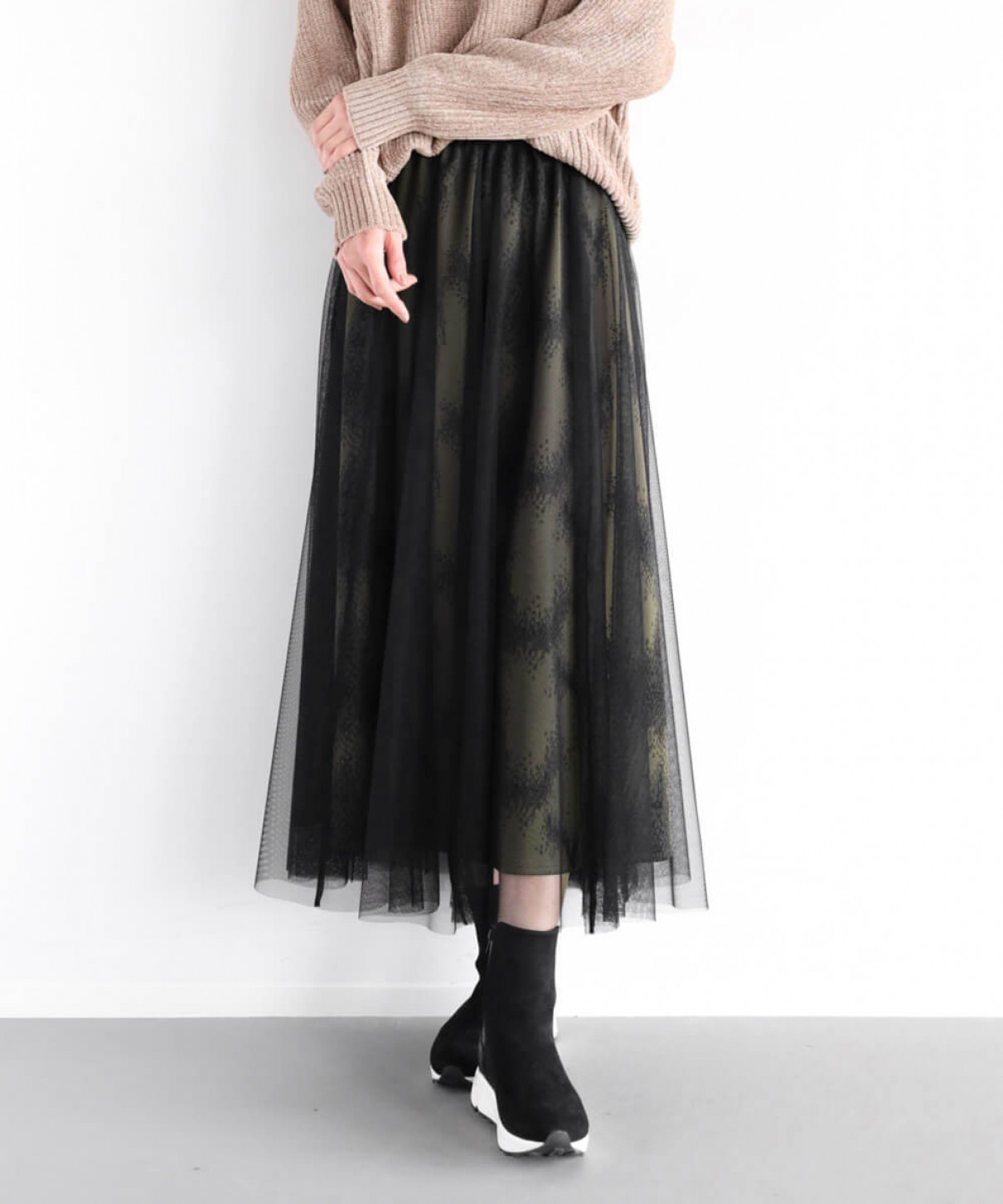 ジャガードニットチュールスカート Clove Yamadaya Onlinestore