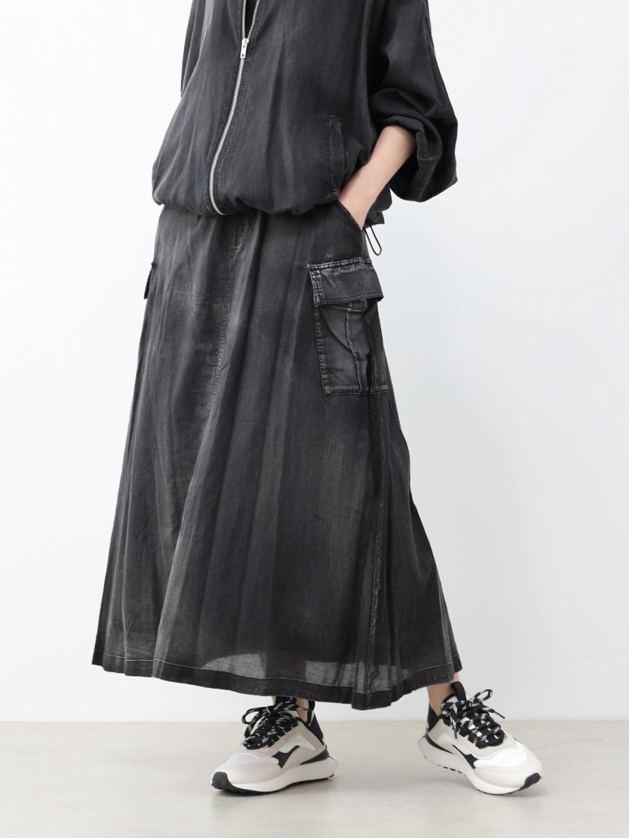 8YARDS黒 カーゴスカート デニムライクシアーカーゴスカート - CLOVE - CLOVE｜YAMADAYA STORE