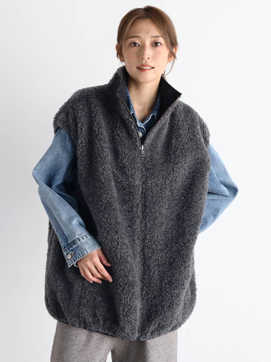 リバーシブルボアベスト - CLOVE - CLOVE｜YAMADAYA STORE