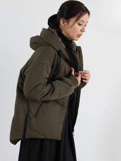 【美品】YAMADAYA soeur7 フードミドルダウンブルゾン　ブラック 美品】YAMADAYA soeur7 フードミドルダウンブルゾン ブラック