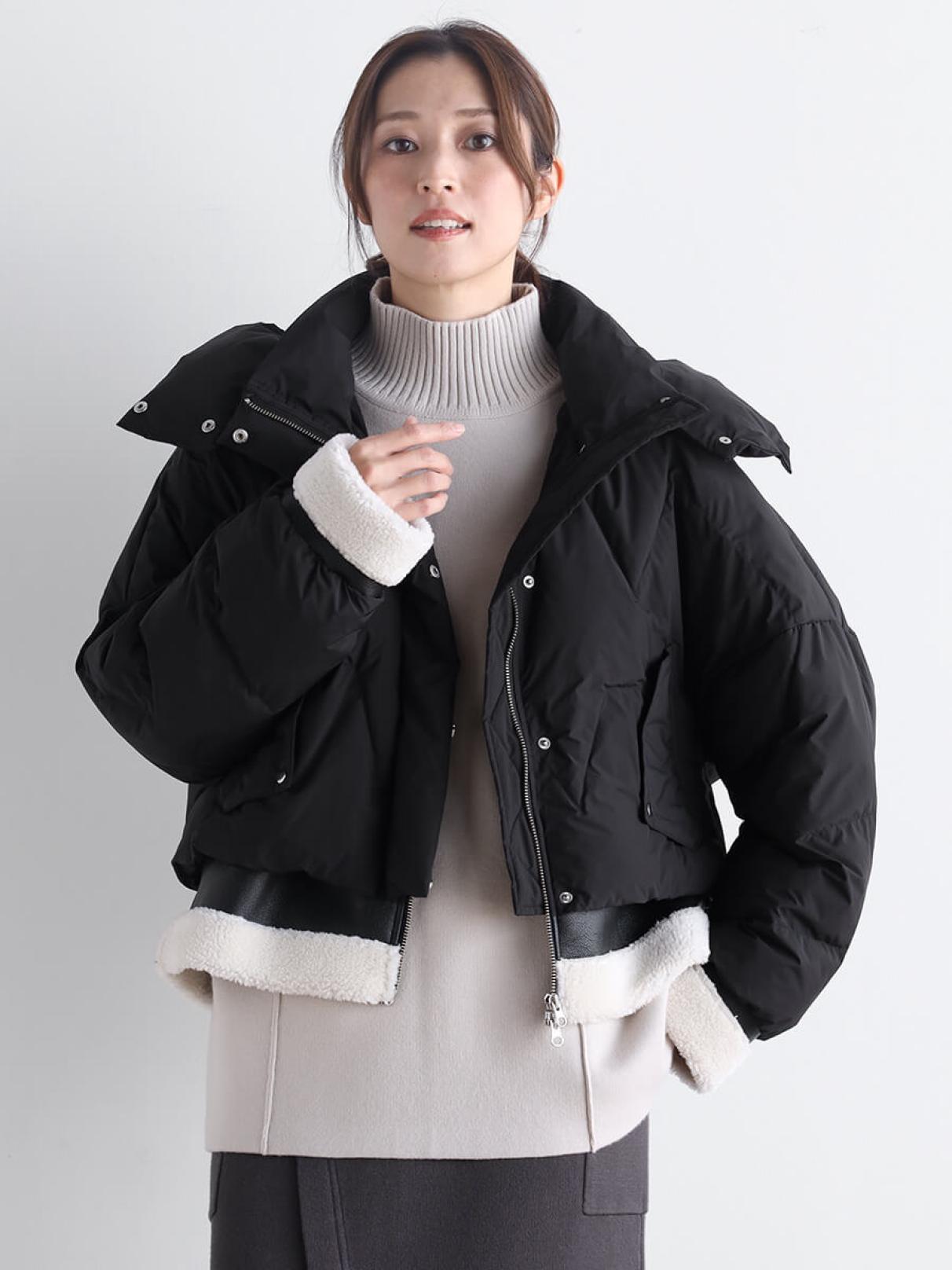 ムートン切り替えダウンジャケット - CLOVE - CLOVE｜YAMADAYA STORE