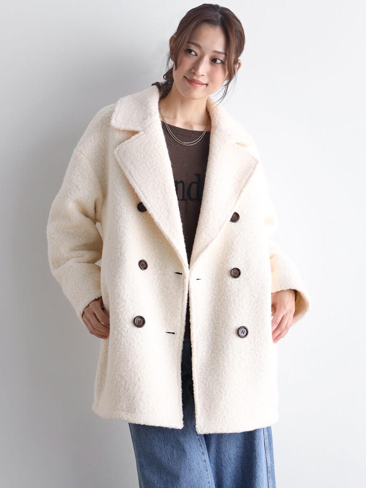 ブークレーダウンダブルテーラードコート - CLOVE - CLOVE｜YAMADAYA STORE