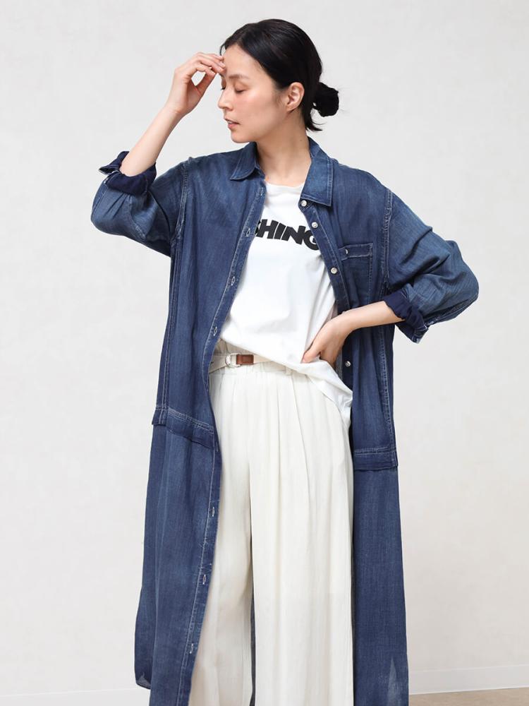 コットンデニムシャツワンピース - CLOVE - CLOVE｜YAMADAYA STORE