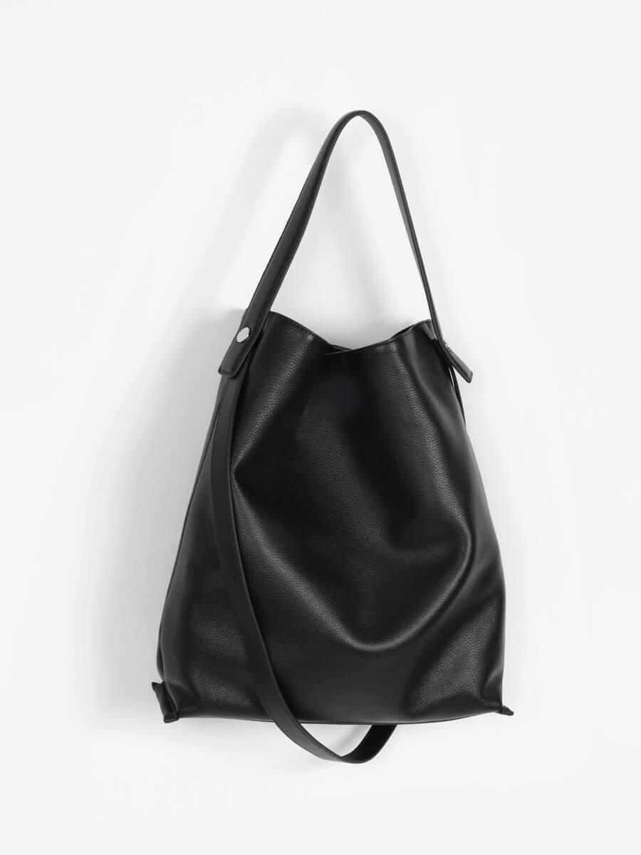 カウレザー2wayハンドルトートバッグ(greige,black) - CLOVE - CLOVE