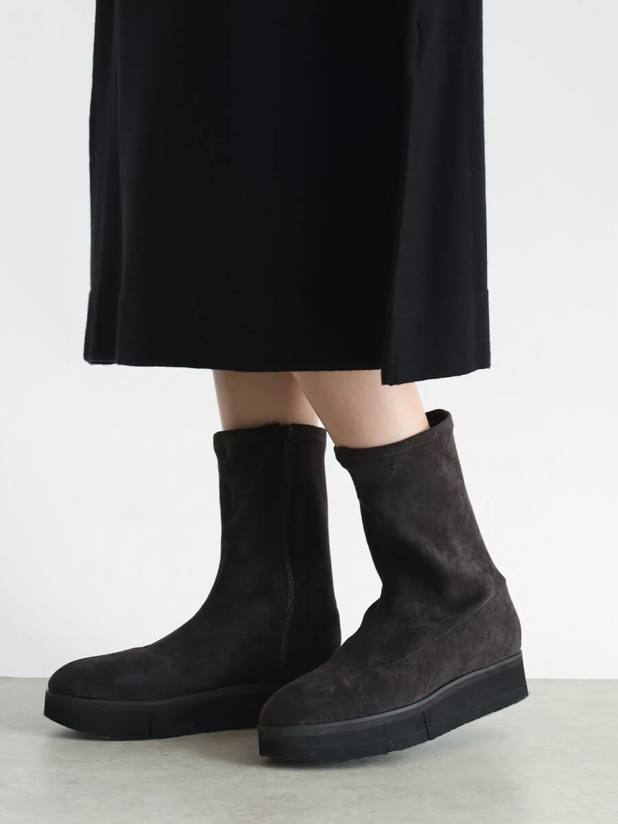 黒 スエードブーツ サイドファスナー付き サイドジップスエードブーツ - CLOVE - CLOVE｜YAMADAYA STORE