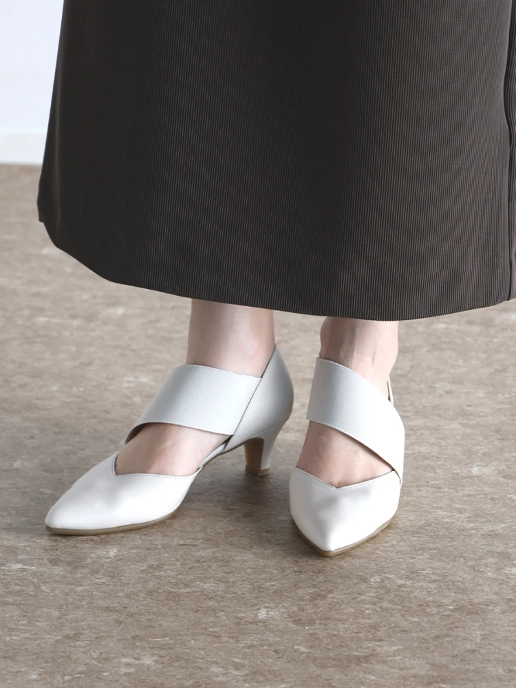 パンプス ゴムストラップカウレザーパンプス - CLOVE - CLOVE｜YAMADAYA STORE