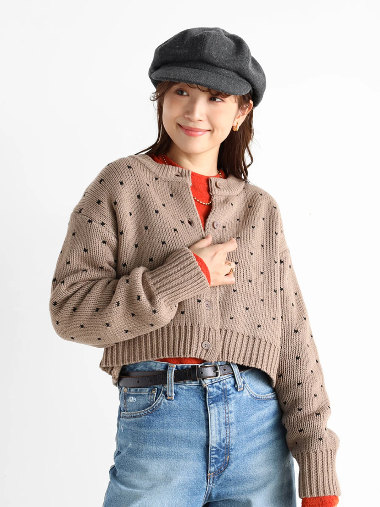 ヤマダヤ フラワー柄 ニットカーディガン FREAK'S STORE カーディガン