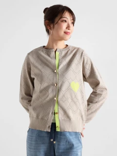 透かし編みハートニットカーディガン - Vin - Vin｜YAMADAYA STORE
