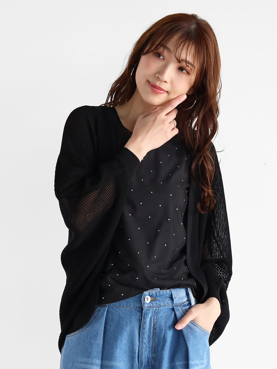 ドルマンスリーブメッシュカーディガン - Vin - Vin｜YAMADAYA STORE