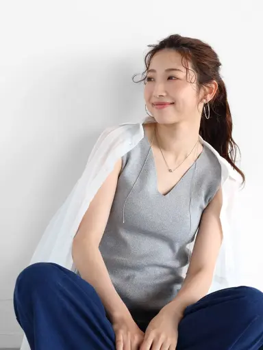 ヤマダヤ　グレーのニット9号 YASHIKI - 【ラスト1点】【25SS】Seihaku Knit(MIX GRAY) | Salty