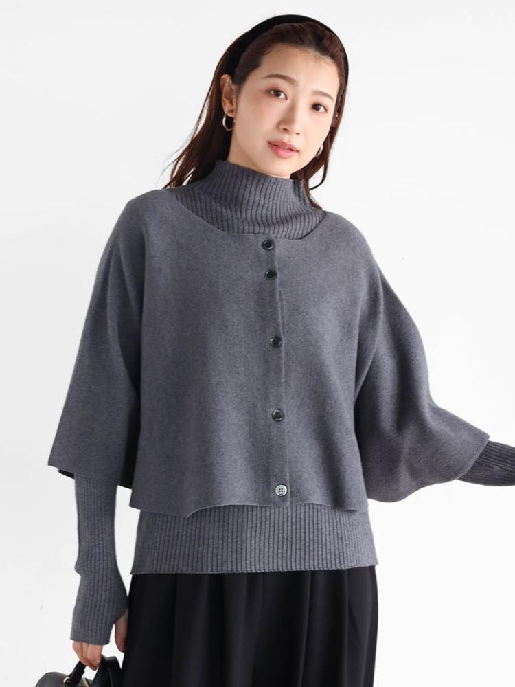 ルルウィルビー　ケープアンサンブルニット ケープハイネックニットアンサンブル - Vin - Vin｜YAMADAYA STORE
