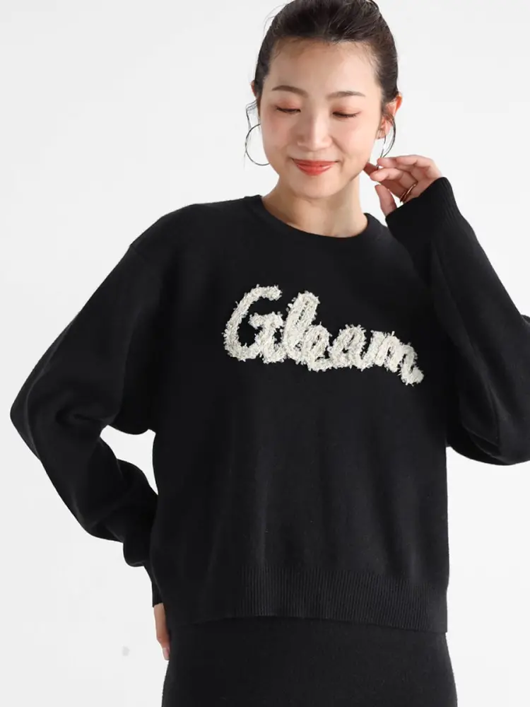 ロゴ刺繍ニット - Vin - Vin｜YAMADAYA STORE