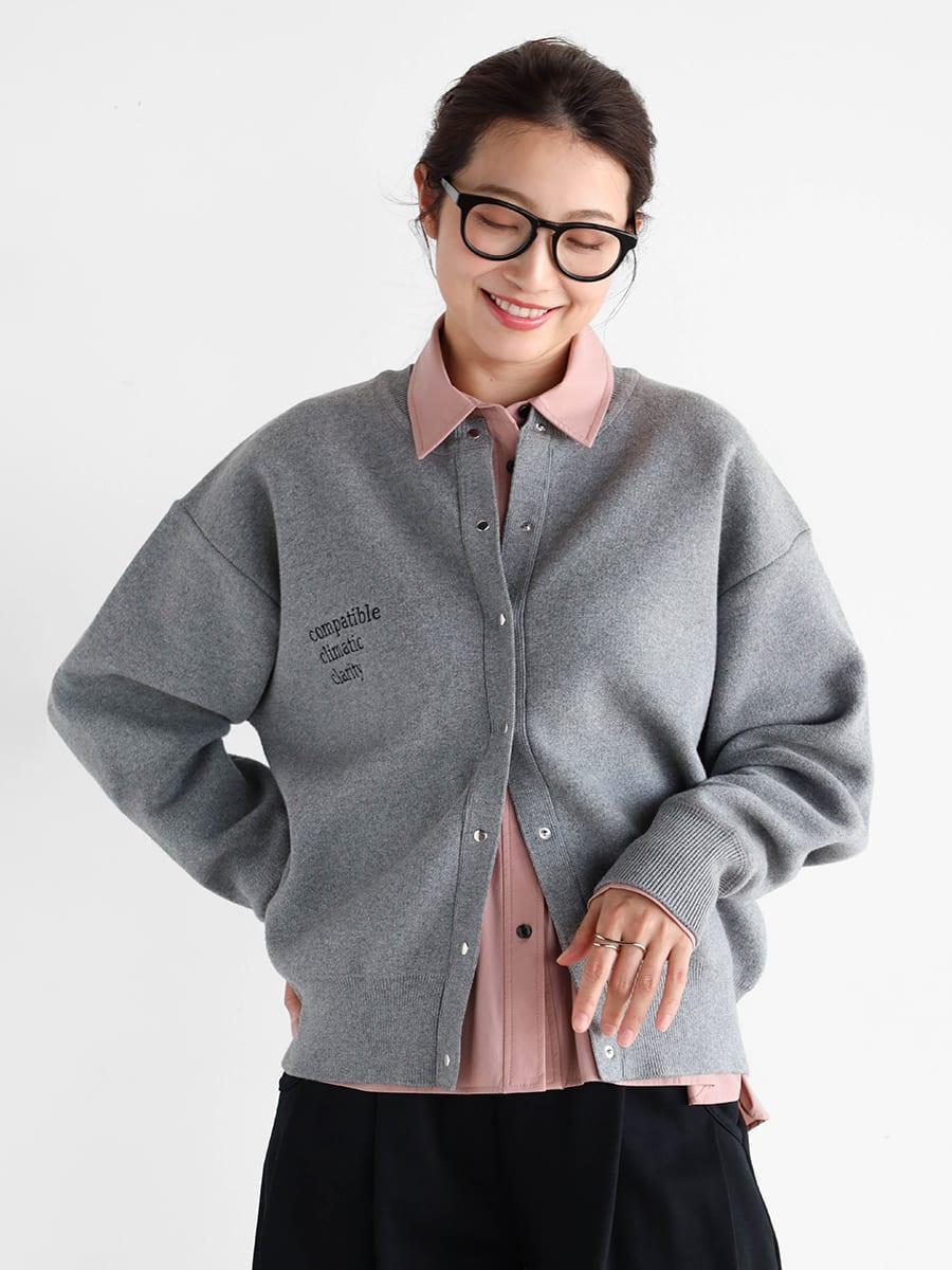 ロゴ刺繍カーディガン - Vin - Vin｜YAMADAYA STORE