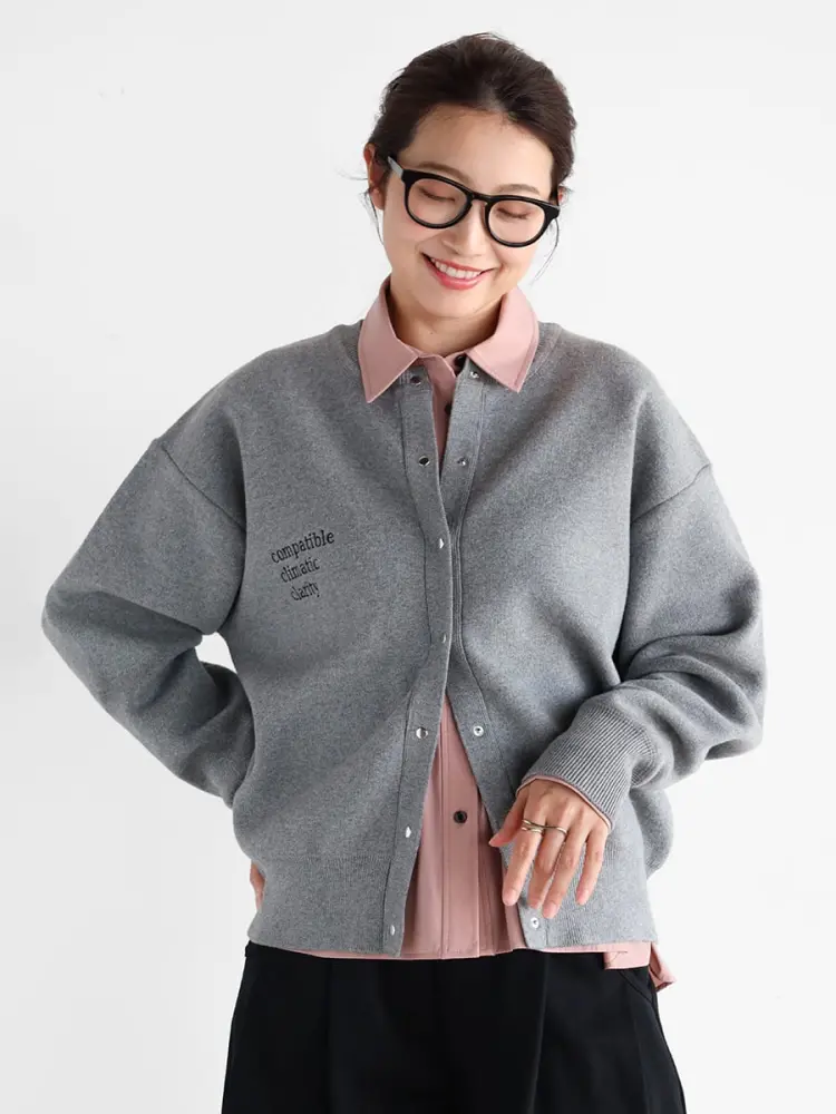 ロゴ刺繍カーディガン - Vin - Vin｜YAMADAYA STORE