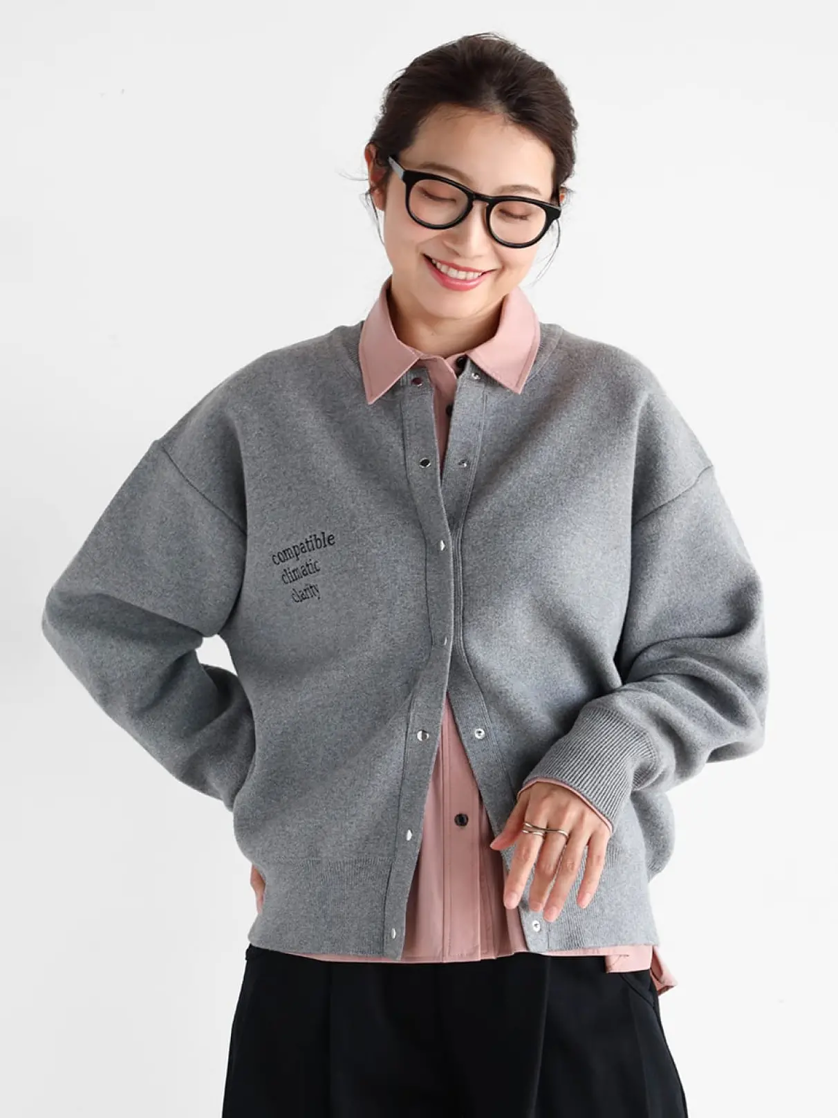 ロゴ刺繍カーディガン - Vin - Vin｜YAMADAYA STORE