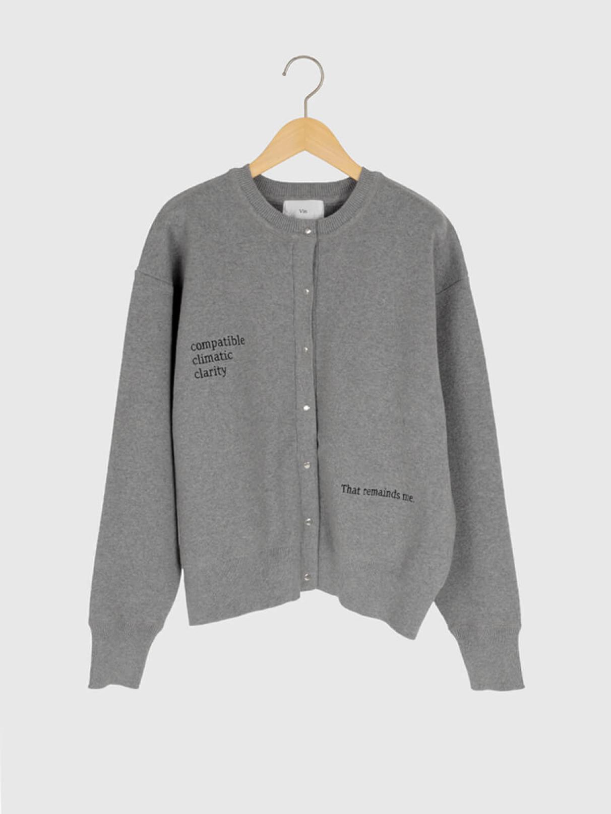 ロゴ刺繍カーディガン - Vin - Vin｜YAMADAYA STORE