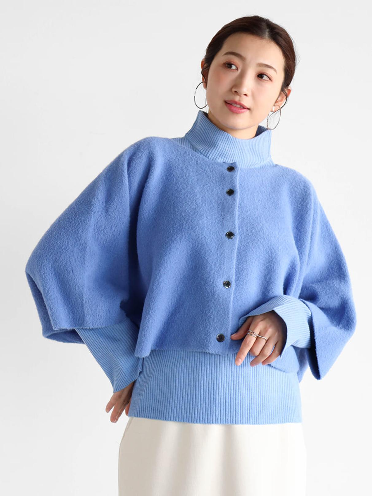 起毛ケープハイネックニットアンサンブル - Vin - Vin｜YAMADAYA STORE