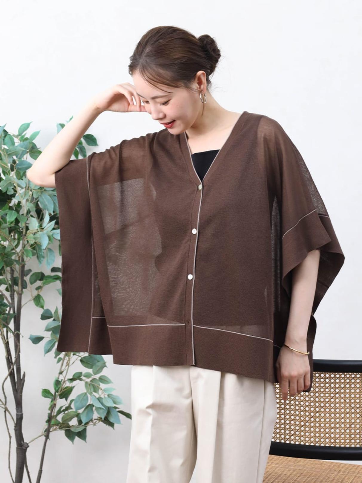 シアーニットポンチョカーディガン - Vin - Vin｜YAMADAYA STORE