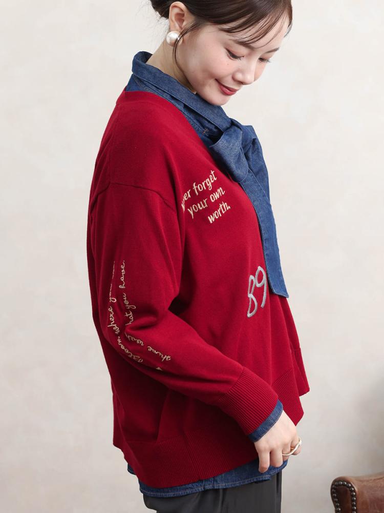 ランダム刺繍デザインカーディガン - Vin - Vin｜YAMADAYA STORE