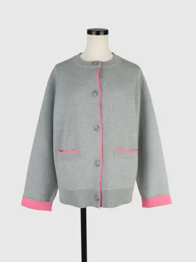 バイカラーニットカーディガン - Vin - Vin｜YAMADAYA STORE