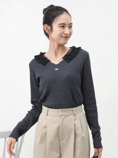 フリルフーディーリブニット - Eimee Law - Vin｜YAMADAYA STORE