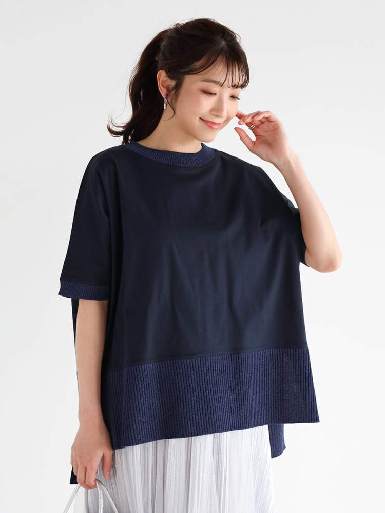 リブニットヘムドルマンスリーブプルオーバー - Vin - Vin｜YAMADAYA STORE