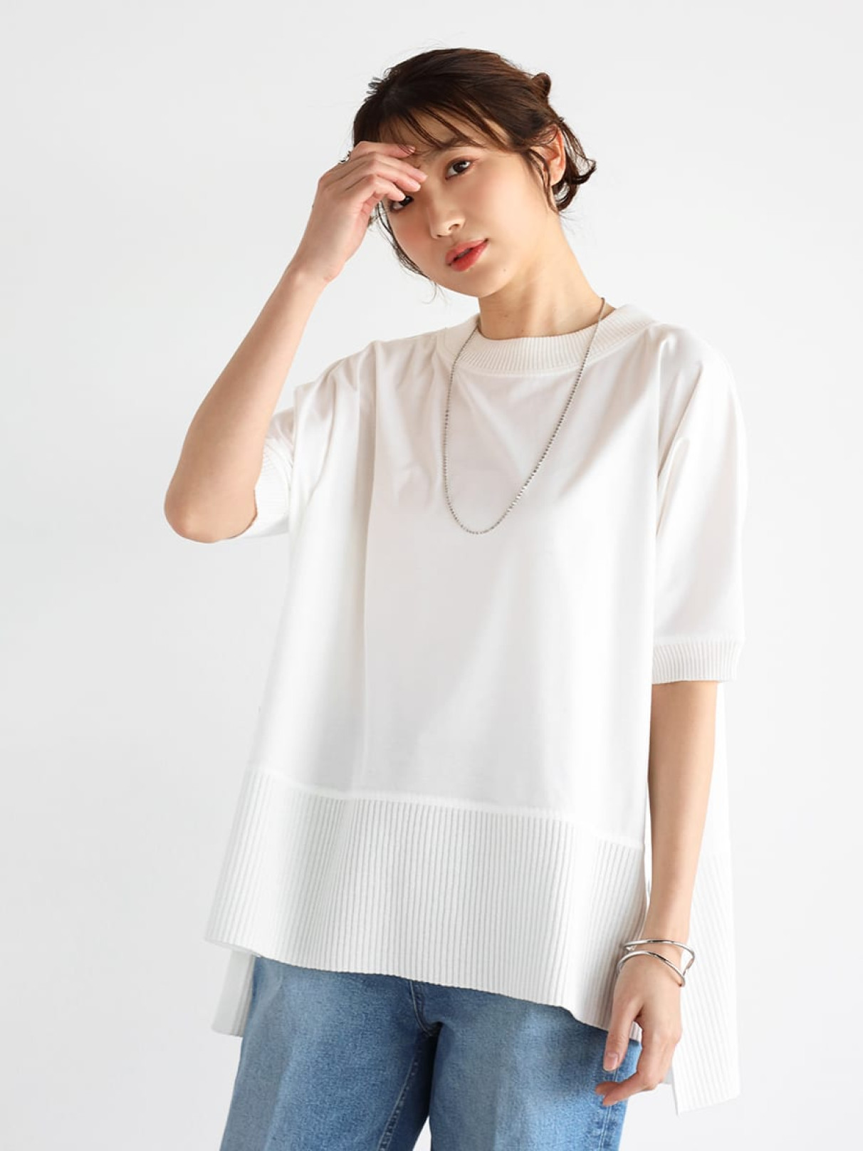 リブニットヘムドルマンスリーブプルオーバー - Vin - Vin｜YAMADAYA STORE